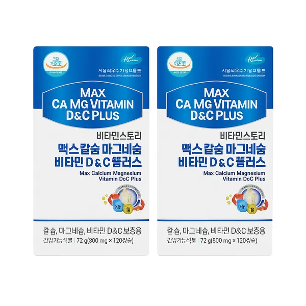 비타민스토리 맥스 칼슘 마그네슘 비타민 D & C 플러스