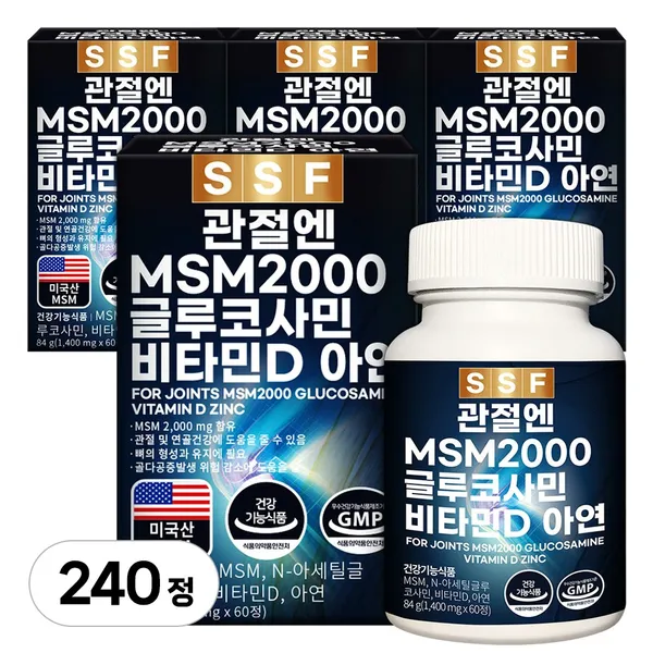 순수식품 SSF 관절엔 MSM 1500 글루코사민 비타민D